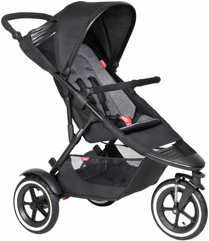 Phil & Teds Sport Stroller & Liner - Black/Charcoal - PT-SPORT-V6-5-COAL