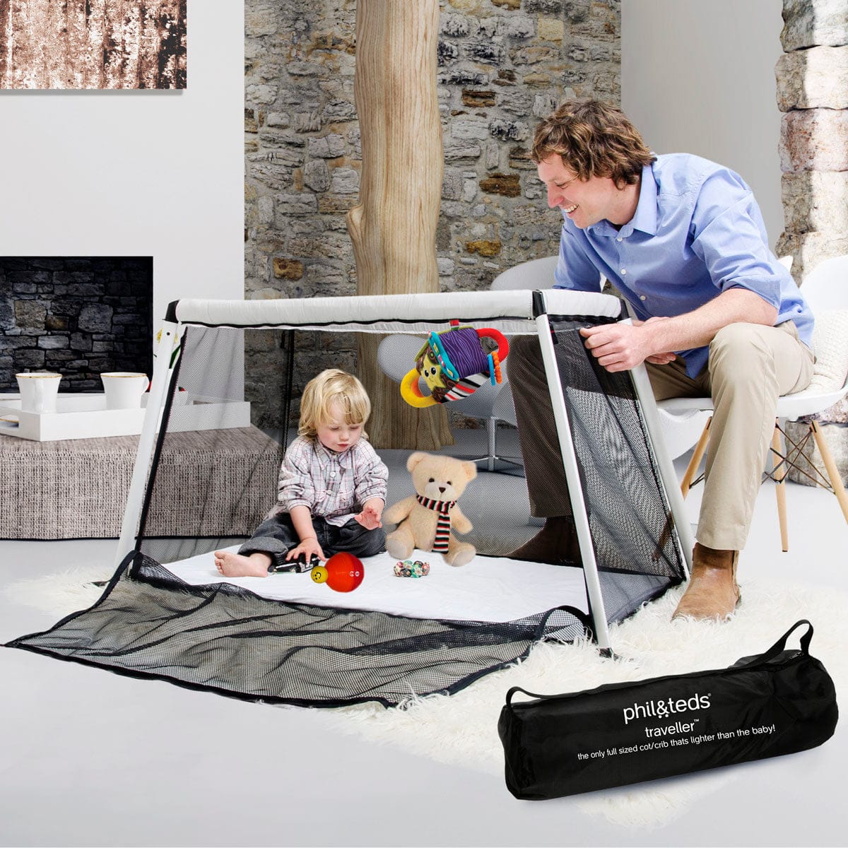 Phil & Teds Traveller Cot/Crib V3 - Black - TR-V3-5