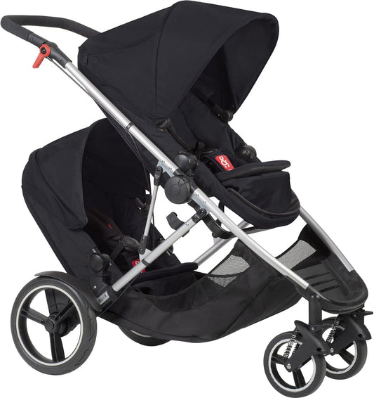 Phil & Teds Voyager Double Stroller - Black - VOY-V1-5-DOUBLE