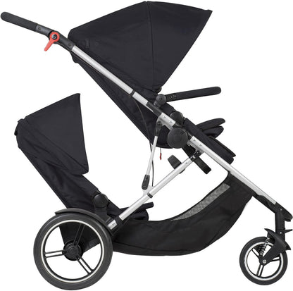 Phil & Teds Voyager Double Stroller - Black - VOY-V1-5-DOUBLE