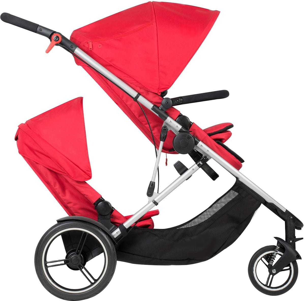 Phil & Teds Voyager Double Stroller - Red - VOY-V1-11-DOUBLE