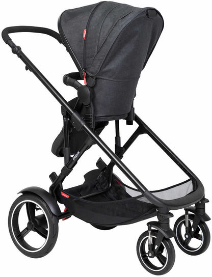 Phil & Teds Voyager Stroller & Liner - Black/Black - PT-VOYAGER-V6-5-BLACK