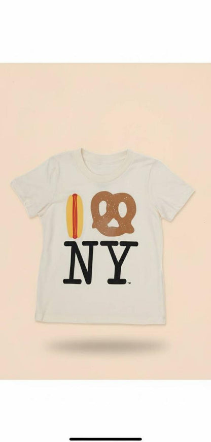 PiccoliNY Hot Dog Pretzel NY Tee - Organic - 4 Years