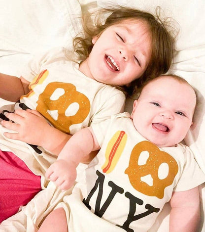 PiccoliNY Hot Dog Pretzel NY Tee - Organic - 4 Years