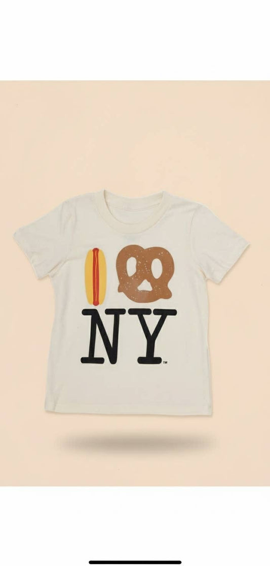 PiccoliNY Hot Dog Pretzel NY Tee - Organic - 4 Years