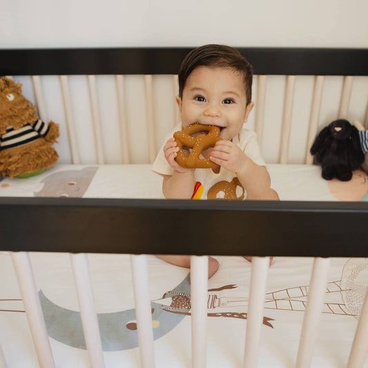 PiccoliNY pretzel shaped rubber teether