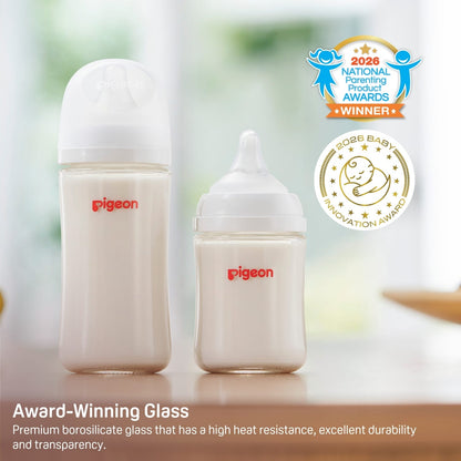 Pigeon Glass Wide Neck Baby Bottle, 5.4 oz - 2 Pack - Image 15