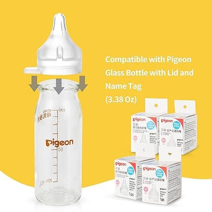 Pigeon Preemie Glass Bottle 3.38 oz + Preemie Nipple SS - Image 2
