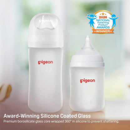 Pigeon Silicone Coated Glass Baby Bottle Wide Neck, 5 oz - 2 Pack - Image 14
