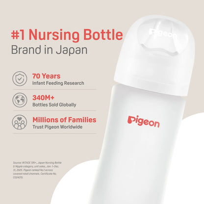 Pigeon Silicone Coated Glass Baby Bottle Wide Neck, 5 oz - 2 Pack - Image 7