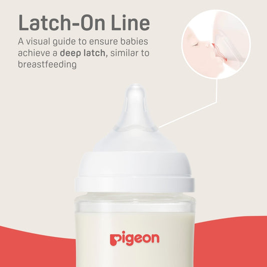 Pigeon Silicone Nipple M, 3+ Months - 4 Pack