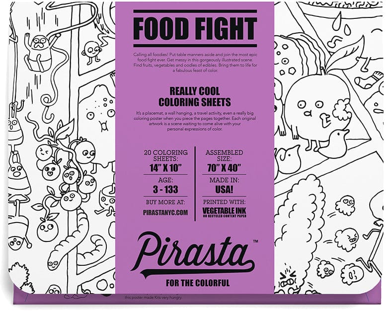 Pirasta Food Fight Coloring Sheets - 200103