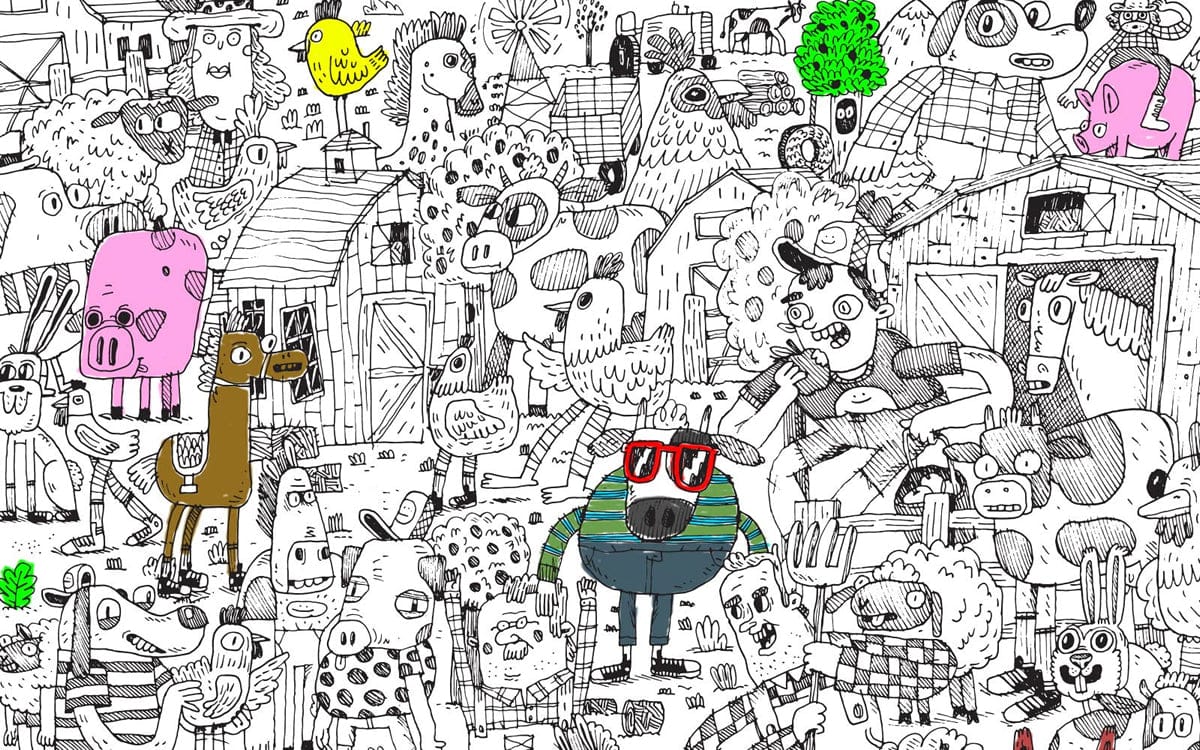 Pirasta Funny Farm Big Coloring Poster - 100104