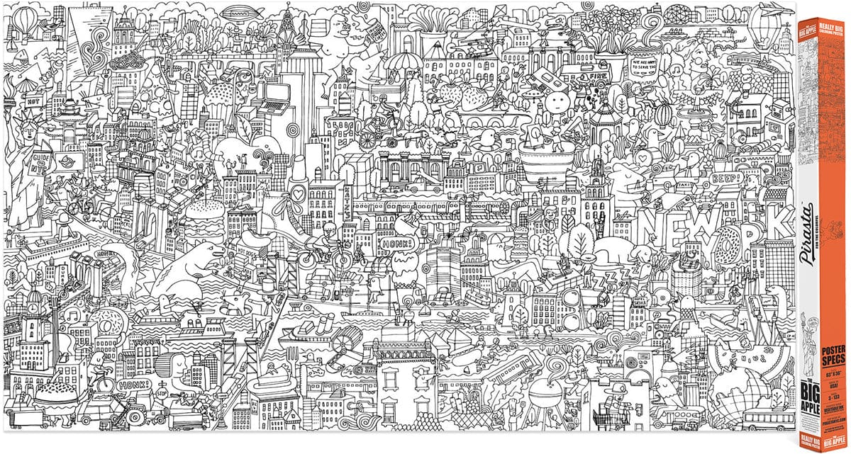 Pirasta The Big Apple Big Coloring Poster - 100101