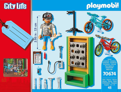 Playmobil Bike Workshop Gift Set - 70674-PLAY