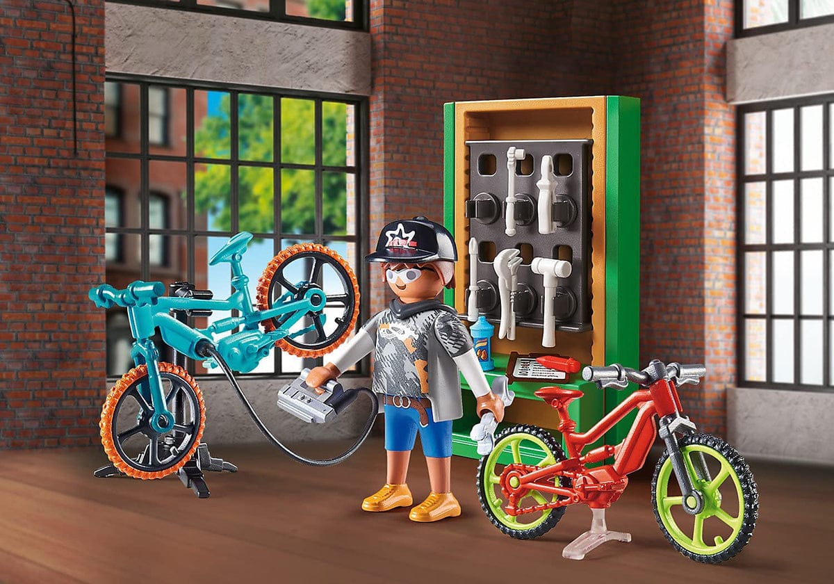 Playmobil Bike Workshop Gift Set - 70674-PLAY