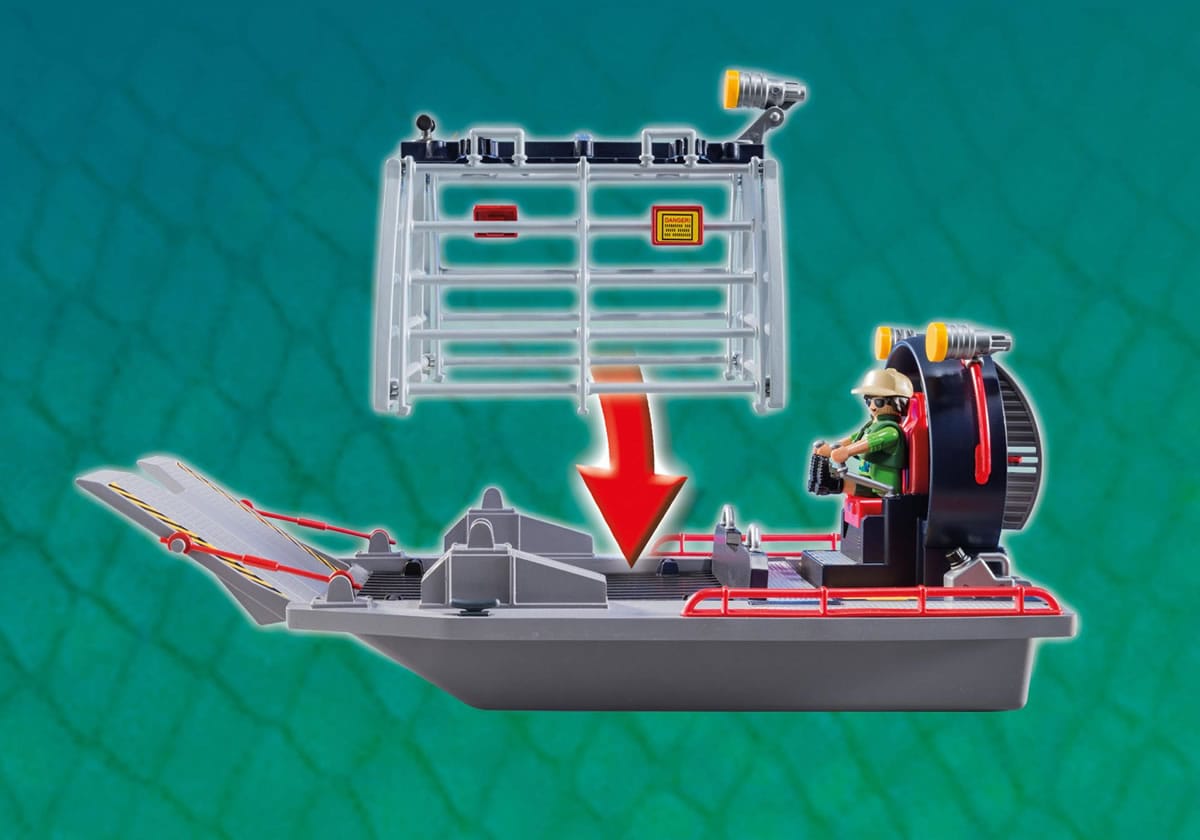 Playmobil Enemy Airboat with Raptor - 9433-PLAY