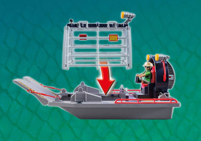 Playmobil Enemy Airboat with Raptor - 9433-PLAY