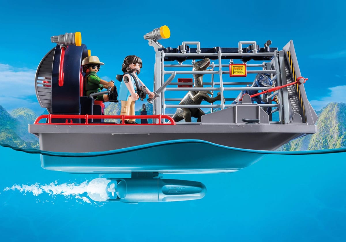 Playmobil Enemy Airboat with Raptor - 9433-PLAY