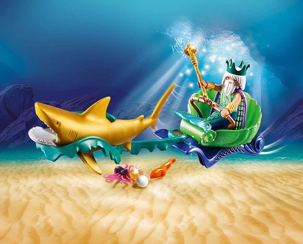 Playmobil King of the Sea with Shark Carriage - 70097-PLAY
