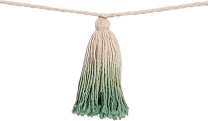 Lorena Canals Tie-Dye Pom Pom Garland - Green - GARL-TIE-GR