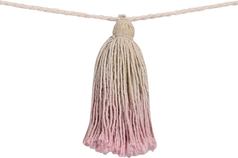 Lorena Canals Tie-Dye Pom Pom Garland - Pink - GARL-TIE-PK