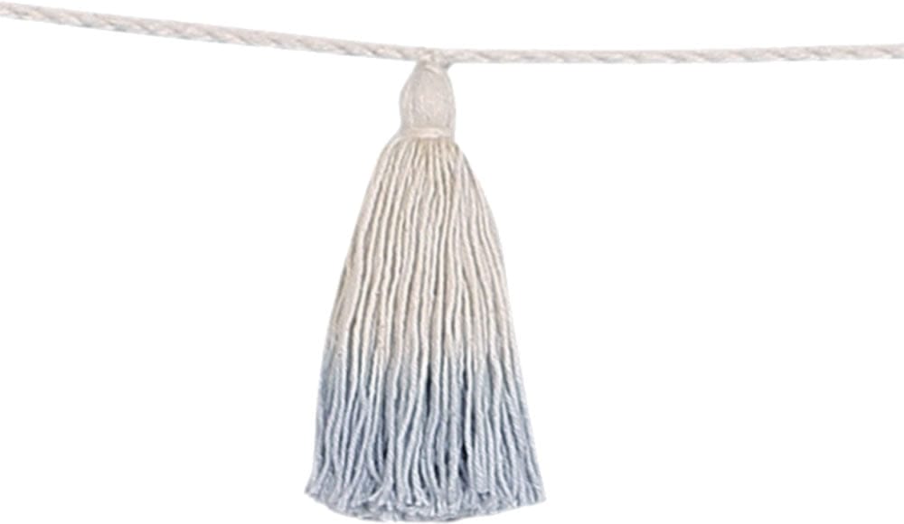 Lorena Canals Tie-Dye Pom Pom Garland - Soft Blue - GARL-TIE-BL