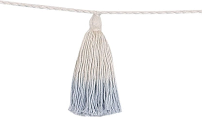 Lorena Canals Tie-Dye Pom Pom Garland - Soft Blue - GARL-TIE-BL