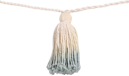 Lorena Canals Tie-Dye Pom Pom Garland - Vintage Blue - GARL-TIE-VINTBL