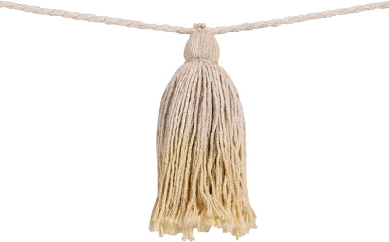 Lorena Canals Tie-Dye Pom Pom Garland - Yellow - GARL-TIE-Y