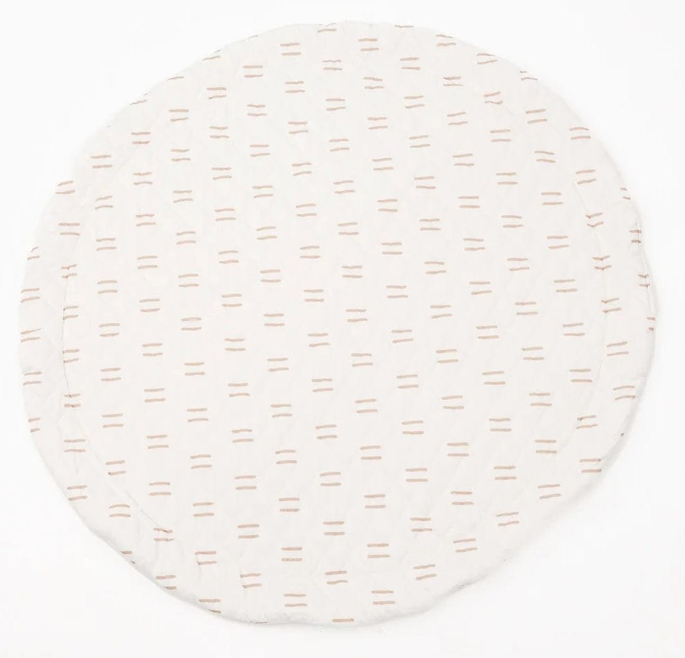 Poppyseed Play Extra Padded Round Play Mat - Neutral Lines - 8.50051E+11