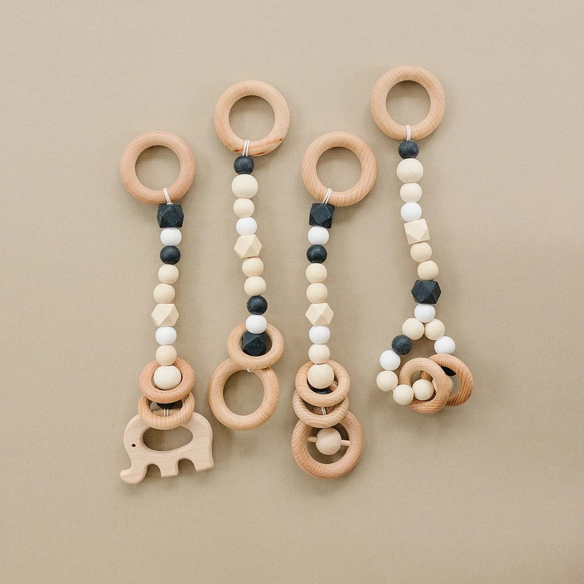 Poppyseed Play Wooden Baby Gym - Natural / Black Toys - NATGYM-HT-BLACK