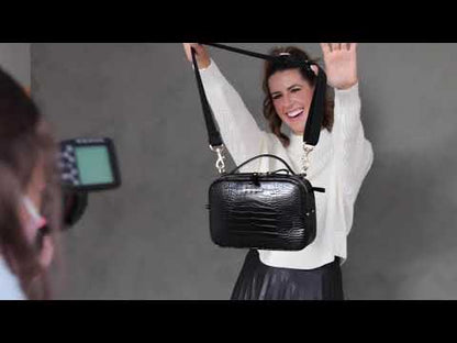 TWELVElittle Luxe Diaper Clutch - Black Croc