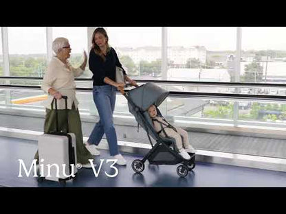 UPPAbaby Minu V3 Compact Stroller - Jake (Charcoal / Carbon Frame / Black Leather)