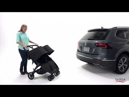 Britax B-Lively Double Stroller + B-Safe Gen2 Travel System - Dove / Black