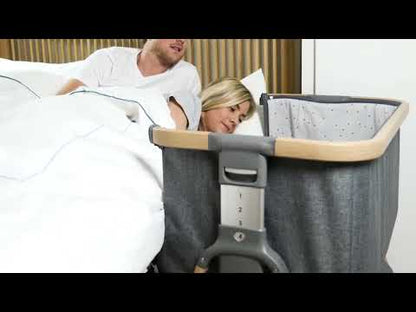 Tutti Bambini CoZee Luxe Bedside Crib - Walnut / Slate