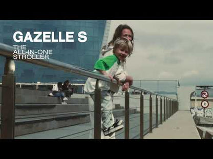 Cybex Gazelle S Single-to-Double Stroller - Silver Frame / Ocean Blue