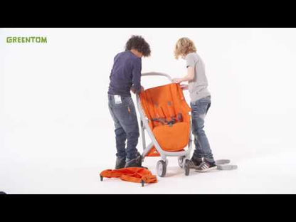 Greentom 2 in 1 Stroller - Black/Orange