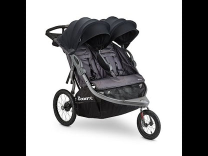 Joovy Zoom X2 Lightweight Jogging Side by Side Double Stroller - Paprika