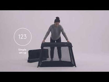 Silver Cross Slumber Sleep & Go Travel Crib + Large Sheet Bundle - Carbon / White