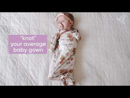 Copper Pearl Newborn Knotted Gown - Kiana