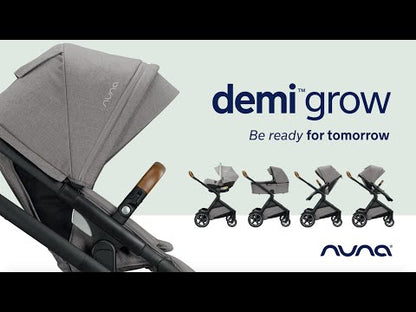 Nuna DEMI Grow Double Stroller + Bassinet Bundle - Frost