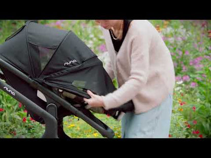 Nuna DEMI Next Double Stroller with Rider Board + PIPA RX Travel System Bundle - Hazelwood