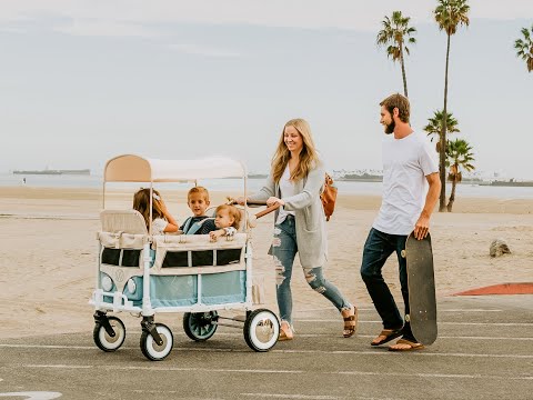 wonderfold vw4 volkswagen stroller wagon- sage green WonderFold Volkswagon Special Edition Quad (4 seater) Stroller Wagon