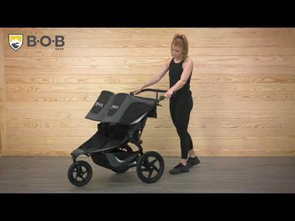 BOB 2019 Revolution Flex 3.0 Duallie Double Jogging Stroller - Lunar Black