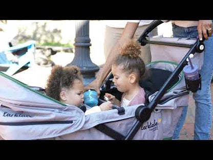 Larktale Caravan Coupe (2 Seater) Stroller Wagon - Gray/Black