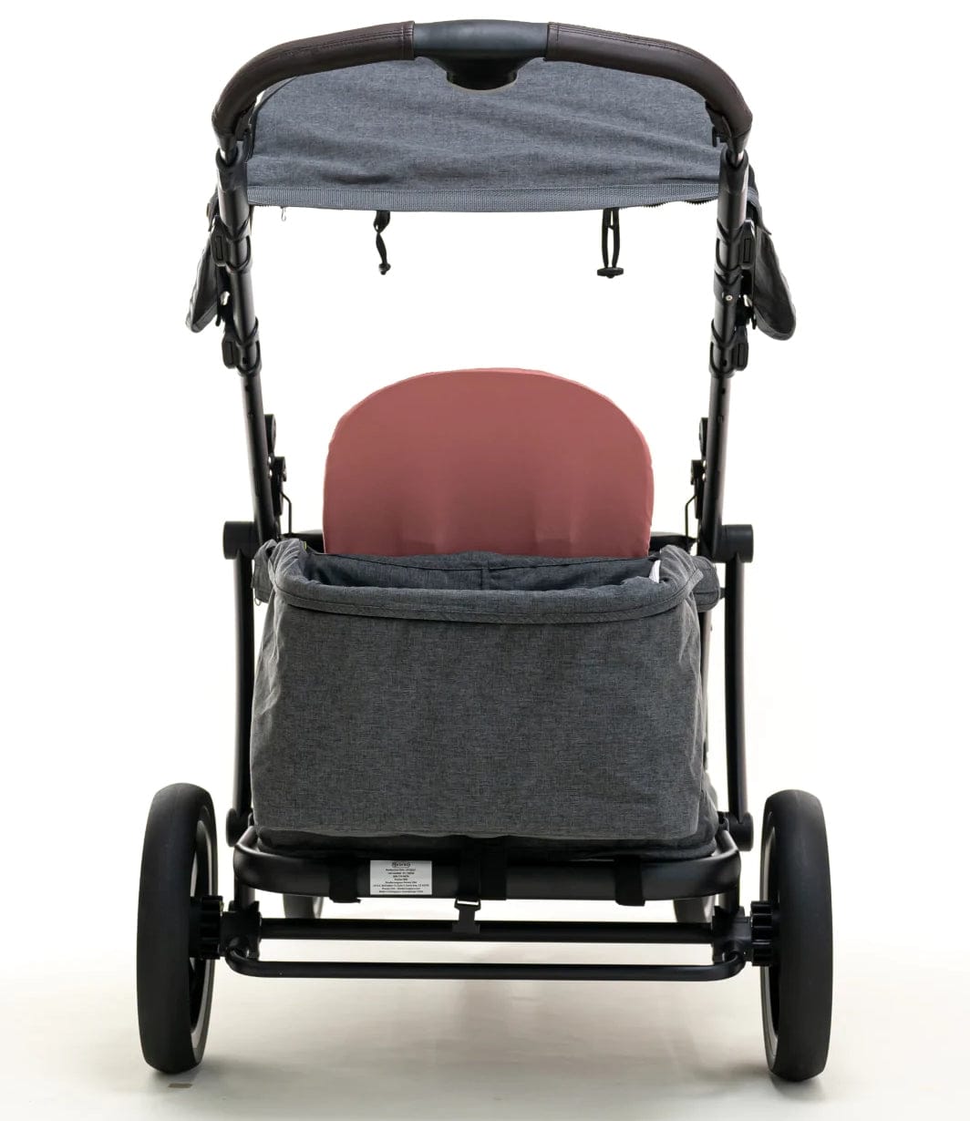 Pronto One (2 Seater) Stroller Wagon - Black Frame / Ginger Pink - PRO1BGP