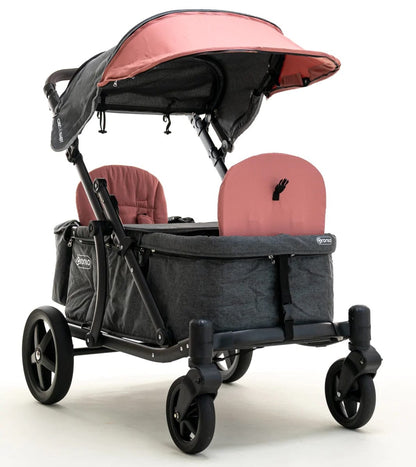 Pronto One (2 Seater) Stroller Wagon - Black Frame / Ginger Pink - PRO1BGP