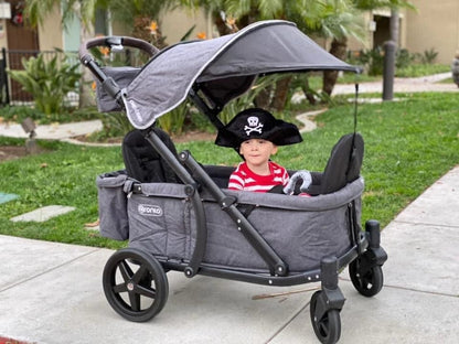 Pronto One (2 Seater) Stroller Wagon - Black Frame / Ginger Yellow - PRO1BGY