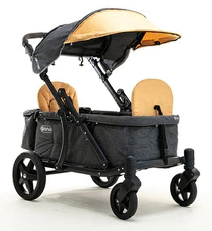 Pronto One (2 Seater) Stroller Wagon - Black Frame / Ginger Yellow - PRO1BGY